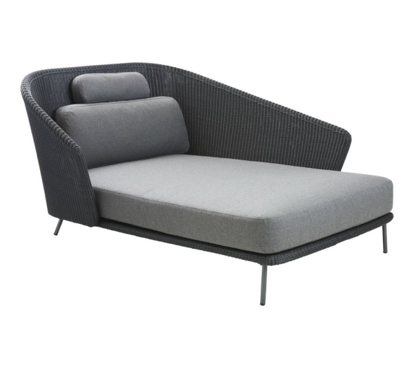 Cane-Line Mega Daybed links inkl. Kissensatz Grey